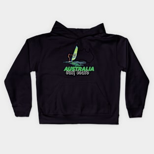 Australia surf board Kids Hoodie